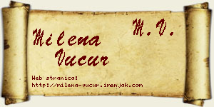 Milena Vučur vizit kartica